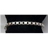 Image 1 : ITALIAN SILVER BOX LINK CHAIN BRACELET, 9.25"