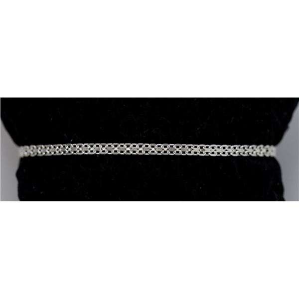 ITALIAN SILVER MULTI-LINK CHAIN BRACELET, 7"