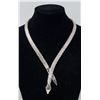Image 1 : SILVER SNAKE NECKLACE WITH CLASP, 18 "