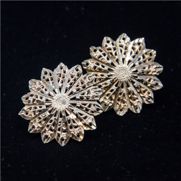 STERLING SILVER ROUND EARRINGS