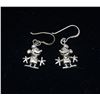 Image 1 : SILVER MICKEY MOUSE EARRINGS, SHEPHERD HOOK STYLE