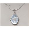 Image 1 : SILVER PENDANT LOCKET WITH STAR PATTERN, DIAMONDS