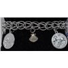 Image 1 : STERLING SILVER CHARM BRACELET WITH 6 CHARMS,