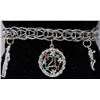 Image 1 : STERLING SILVER CHARM BRACELET WITH 3 CHARMS,