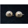 Image 1 : STERLING SILVER SCREW-ON EARRINGS, ROUND PATTERN