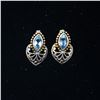 Image 1 : SILVER EARRINGS WITH BLUE STONES