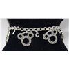 Image 1 : STERLING SILVER MICKEY MOUSE CHARM BRACELET WITH
