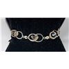 Image 1 : SILVER BRACELET WITH BLACK STONES,