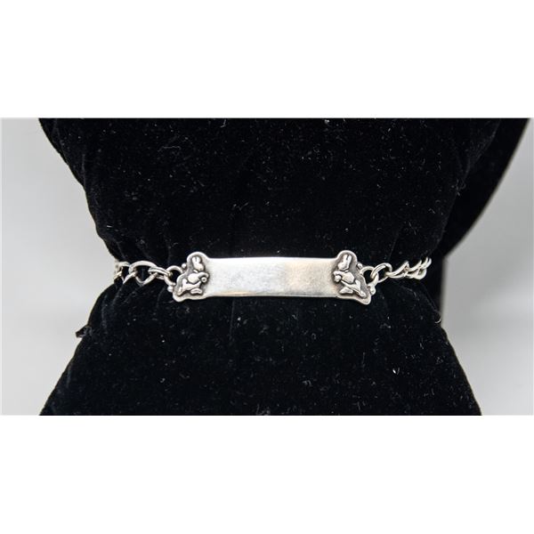 STERLING SILVER ID BRACELET 6.75"