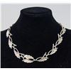 Image 1 : SILVER ORNATE LEAF LINK NECKLACE, 15"
