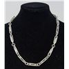 Image 1 : SILVER PAPER CLIP-LIKE LINK NECKLACE, 18"