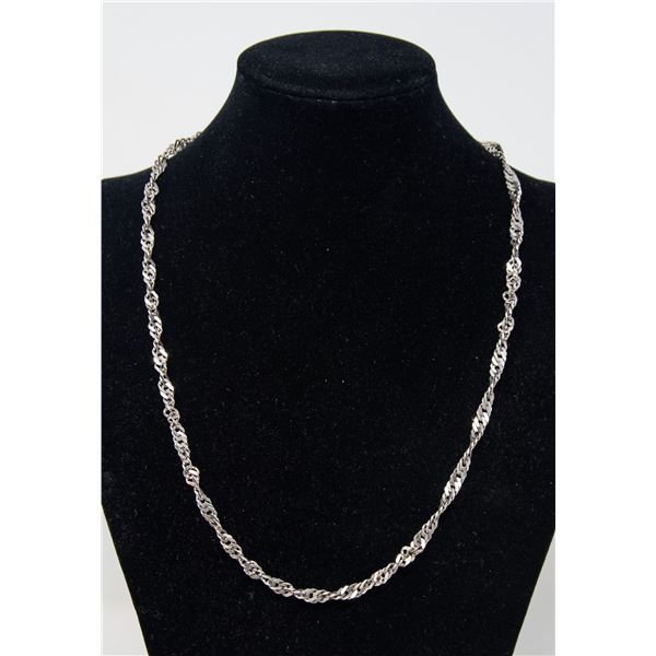 SILVER SPIRAL LINK NECKLACE, 21.5"