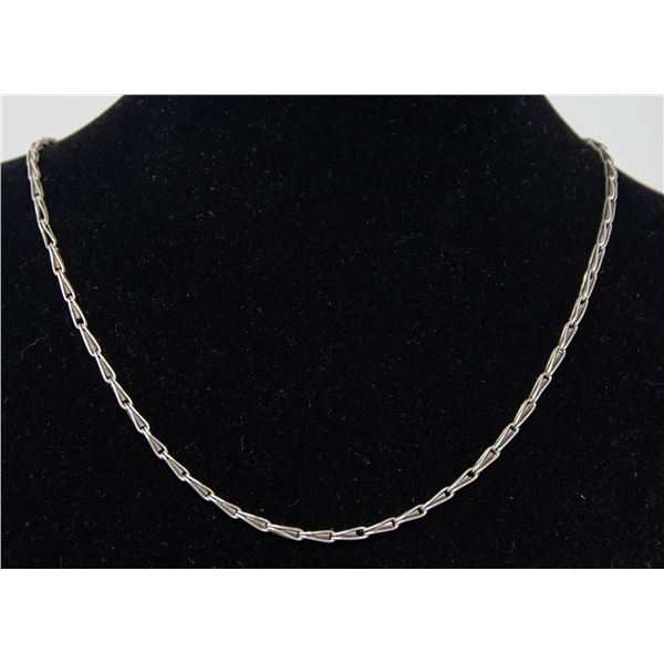 SILVER THIN LINK NECKLACE, 17.5"
