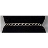 Image 1 : SILVER FLAT CHAIN LINK BRACELET 7"