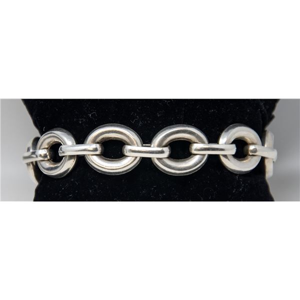 SILVER LARGE LINK BRACELET 8"