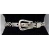 Image 1 : SILVER BUCKLE BRACELET, 6.5 TO 8 IN. ADJUSTABLE