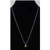 Image 1 : STERLING SILVER PENDANT NECKLACE WITH YELLOW STONE