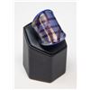Image 1 : MURANO GLASS RING, BLUE WITH METALLIC HIGHLIGHTS &
