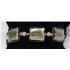 Image 1 : MURANO GLASS BRACELET, SQUARE GREY BEADS WITH