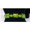 Image 1 : MURANO GLASS BRACELET, GREEN BEADS WITH