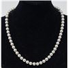 Image 1 : STERLING SILVER PEARL-LIKE LINK NECKLACE, 18.5"