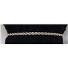 Image 1 : STERLING SILVER ROPE BRACELET, 7.25"
