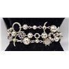 Image 1 : SILVER TRIPLE STRAND BRACELET WITH.