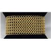 Image 1 : GOLD FINISH MESH BRACELET 7.5" X 1.5"