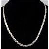 Image 1 : SILVER BRAIDED NECKLACE, 18"