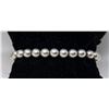 Image 1 : STERLING SILVER PEARL-LIKE LINK BRACELET, 7"