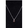 Image 1 : STERLING SILVER PENDANT NECKLACE WITH RED STONE