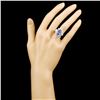 Image 4 : 14K Gold 5.86ct Tanzanite & 1.46ctw Diamond Ring