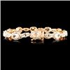 Image 2 : 14K Gold 6.95ct Morganite & 1.25ctw Diamond Bracel