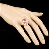 Image 3 : 14K Gold 15.10ct Morganite & 2.18ctw Diamond Ring