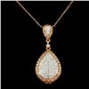 Image 1 : 14K Gold 2.48ctw Diamond Necklace