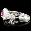 Image 3 : 18K Gold 0.73ct Ruby & 0.71ctw Diamond Ring