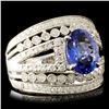 Image 3 : 14K Gold 2.28ct Tanzanite & 0.96ctw Diamond Ring
