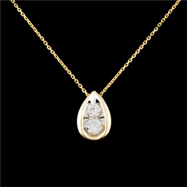 14K Gold 0.61ctw Diamond Pendant