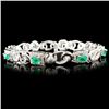 Image 2 : 14K Gold 2.18ct Emerald & 1.50ctw Diamond Bracelet