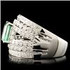 Image 4 : 14K Gold 1.54ct Emerald & 1.02ctw Diamond Ring