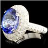 Image 2 : 18K Gold 8.47ct Tanzanite & 2.22ctw Diamond Ring