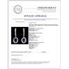 Image 3 : 14K Gold 4.00ct Sapphire & 1.30ctw Diamond Earring