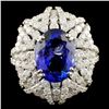 Image 1 : 18K Gold 8.04ct Tanzanite & 3.97ctw Diamond Ring