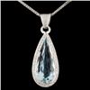 Image 1 : 14K Gold 5.00ct Aquamarine & 0.25ctw Diamond Penda