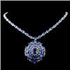 14K White Gold 42.50ct Tanzanite & 2.20ct Diamond