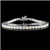 14K White Gold 4.00ctw Diamond Bracelet
