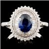 Image 1 : 18K Gold 1.97ct Sapphire & 0.78ctw Diamond Ring
