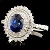 Image 2 : 18K Gold 1.97ct Sapphire & 0.78ctw Diamond Ring