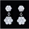 Image 1 : 18K Gold 2.68ct Diamond Earrings