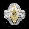 Image 1 : 18K White Gold 4.52ctw Fancy Color Diamond Ring